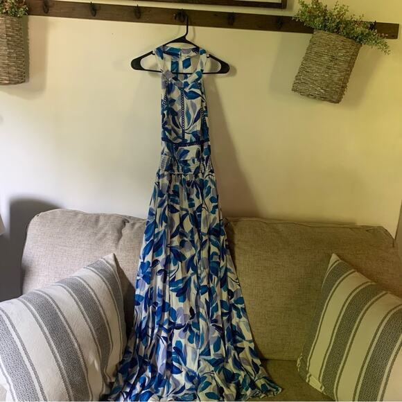 Anthropologie Blue and White Maxi Dress - Picture 6 of 11